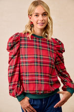 Poppy Plaid Top