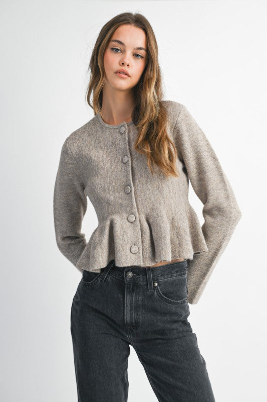 Peplum Cardigan