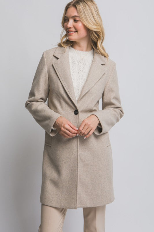 Notched Lapel Coat