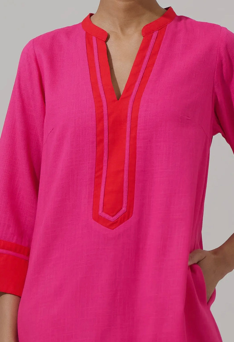 Allie Shift Linen Mini Dress