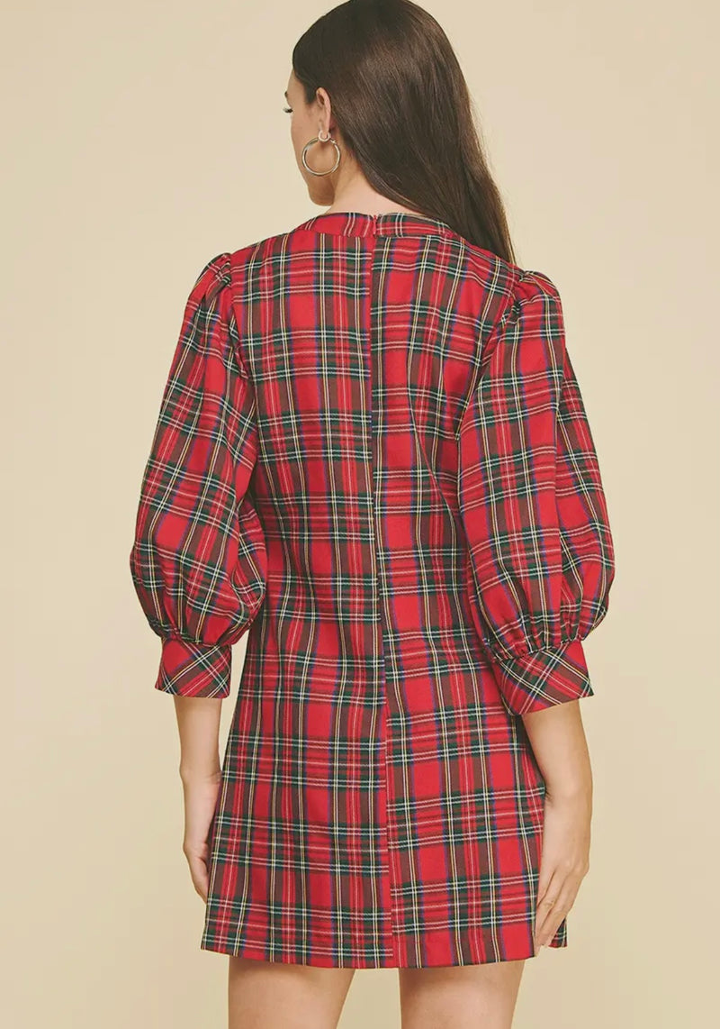 Plaid Button Down Dress