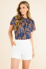 Flutter Sleeve Print Top