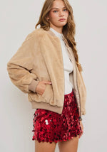 Faux Fur Zip-Up Jacket