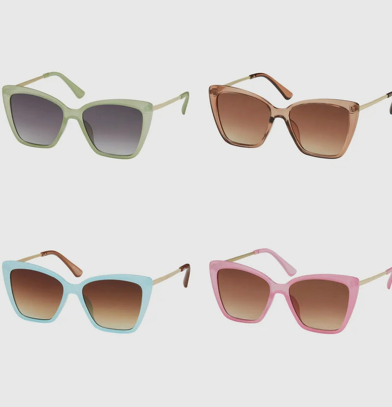 Square Metal Aviator Sunglasses