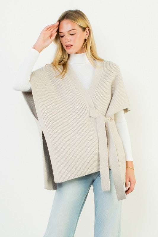 Sleeveless Knitted Cardigan