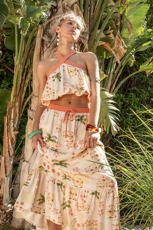 Printed Halter Top