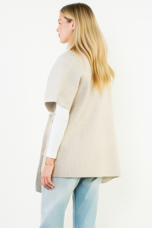 Sleeveless Knitted Cardigan