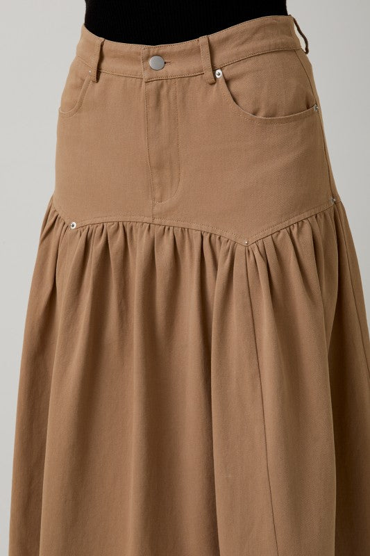 Fit And Flare Maxi Skirt