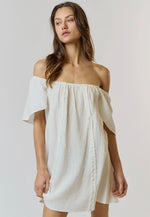 Flutter Sleeve Gauze Mini Dress