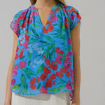 Finy Floral Souris Pleated Blouse