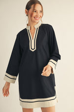 Contrast Edge Shift Dress
