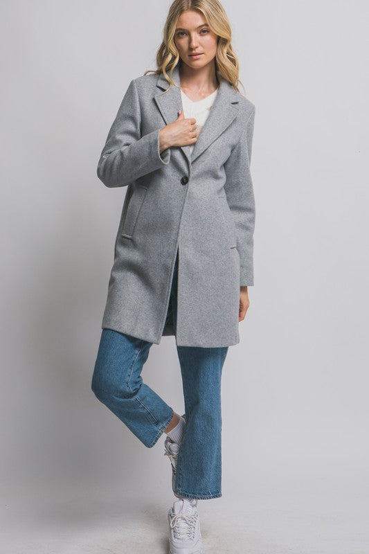 Notched Lapel Coat