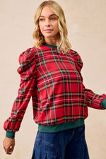 Poppy Plaid Top