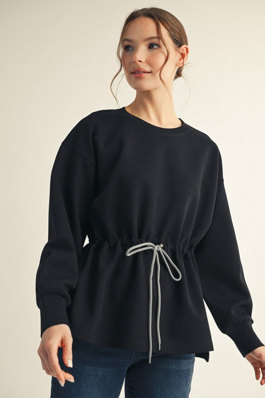 Drawstring Waist Top