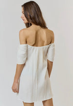 Flutter Sleeve Gauze Mini Dress