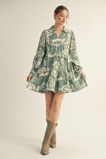 Ric Rac Accent Floral Dress
