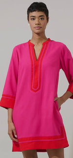 Allie Shift Linen Mini Dress