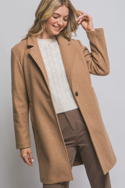 Notched Lapel Coat
