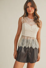 Lace with Corset Sleeveless Top