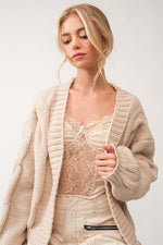 Millie Oversized Cable Knit Cardigan