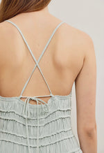Gathered Waist Tiered Dress