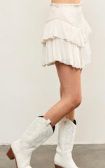 Ruffle Mini Skirt with Shorts
