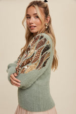 Sequin Knit Sweater