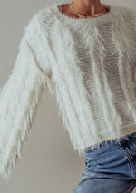Vertical Fringe Sweater