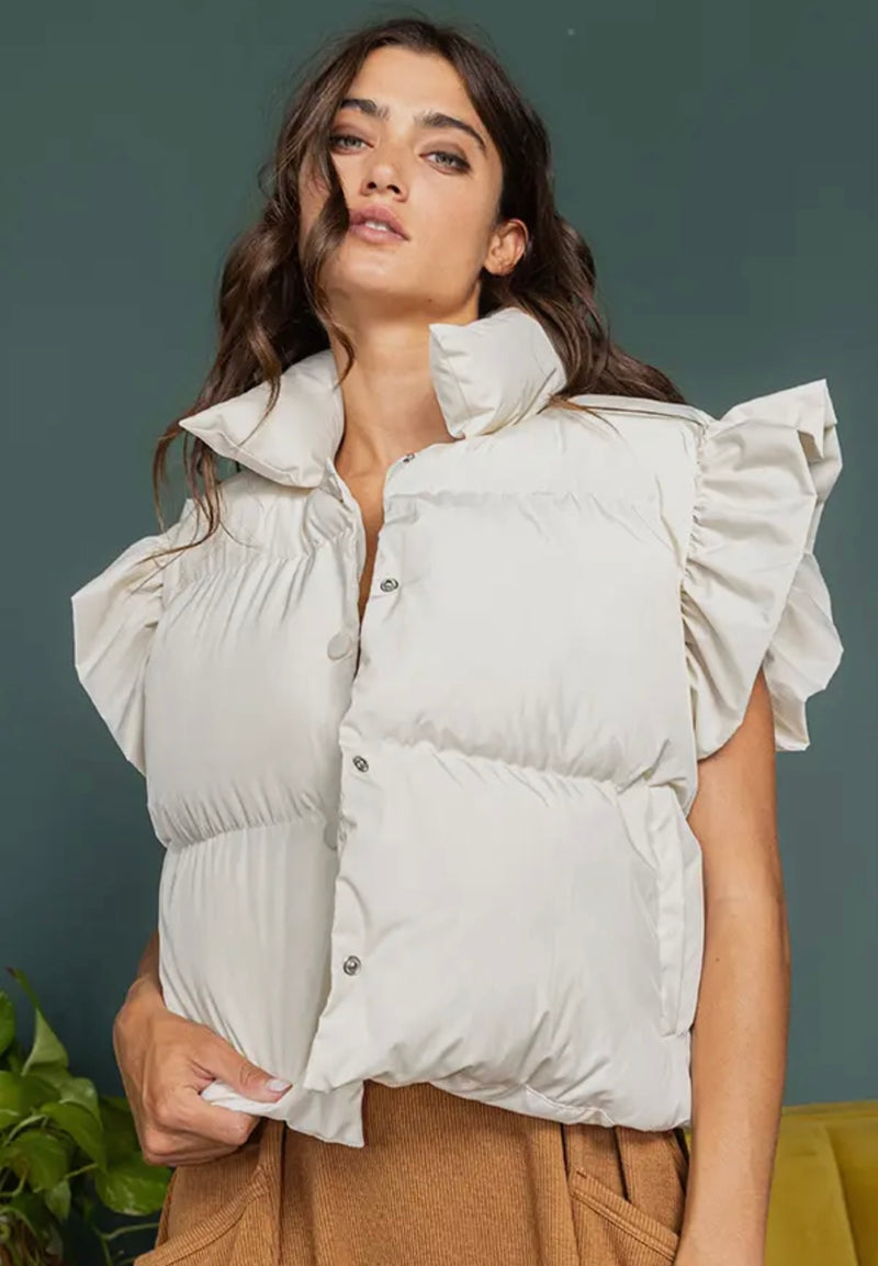 Come Closer Ruffle Vest