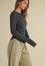 Ribbed Long Sleeve Top