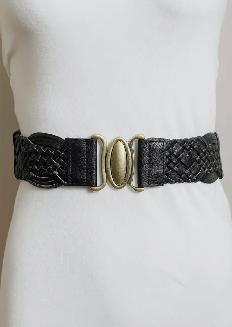 Oval Braided Buckle Belt