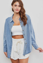 Button Up Denim Top