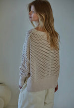 See Through V-Neck Pullover