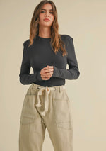 Ribbed Long Sleeve Top