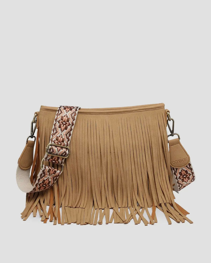 Sadie Suede Fringe Crossbody