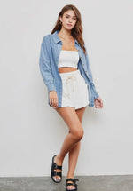 Button Up Denim Top