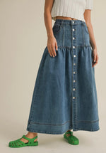 Bohemian Denim Skirt