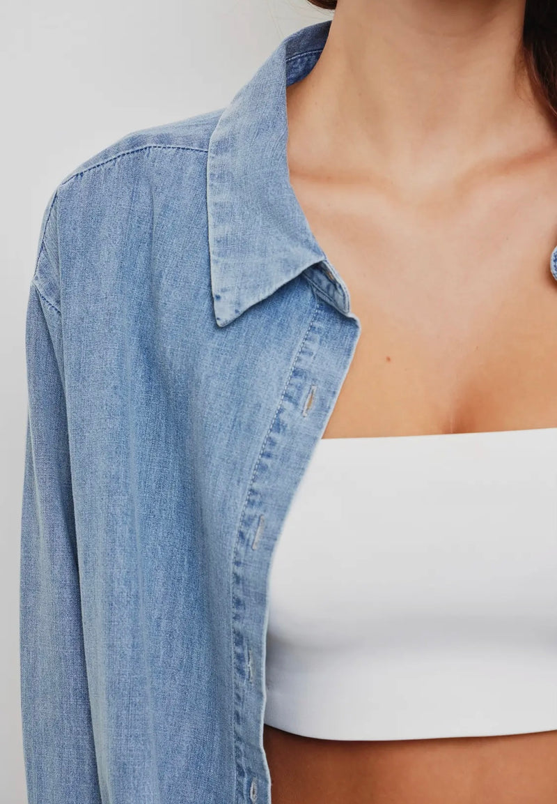 Button Up Denim Top