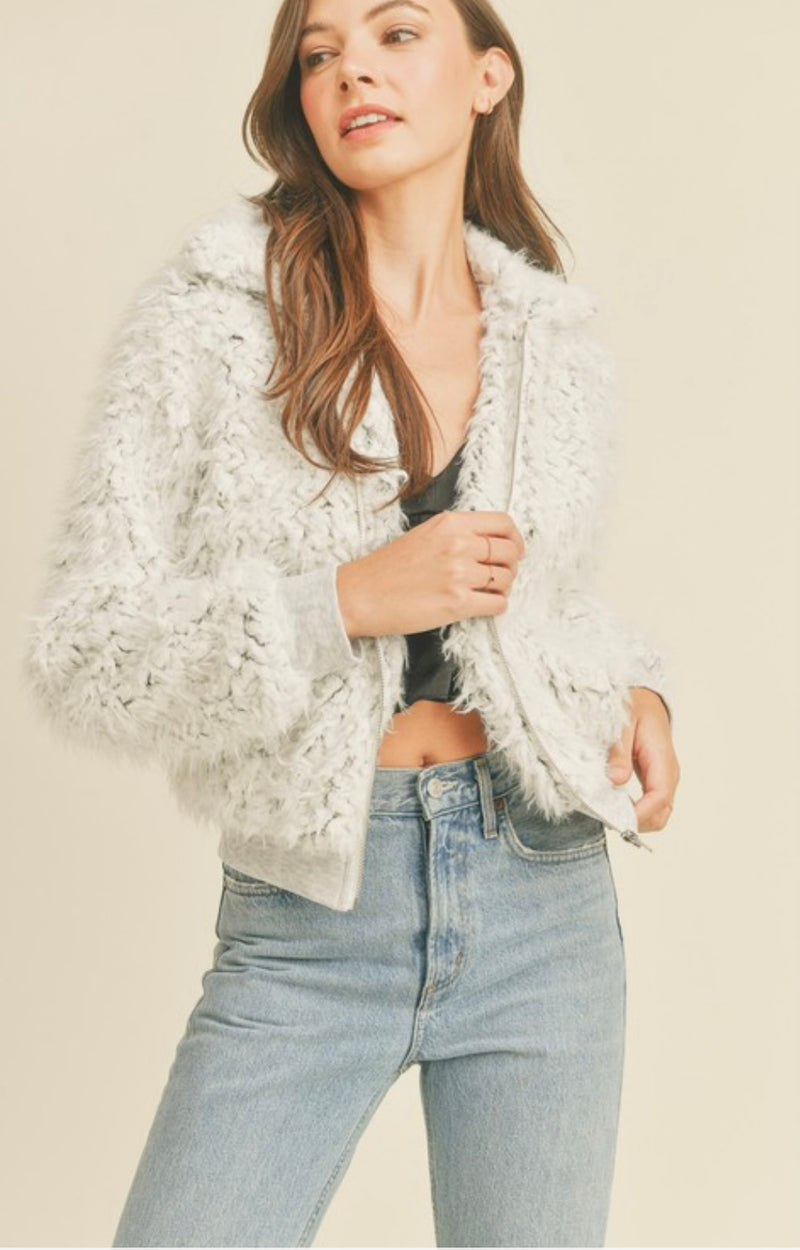 Faux Fur Bomber Jacket