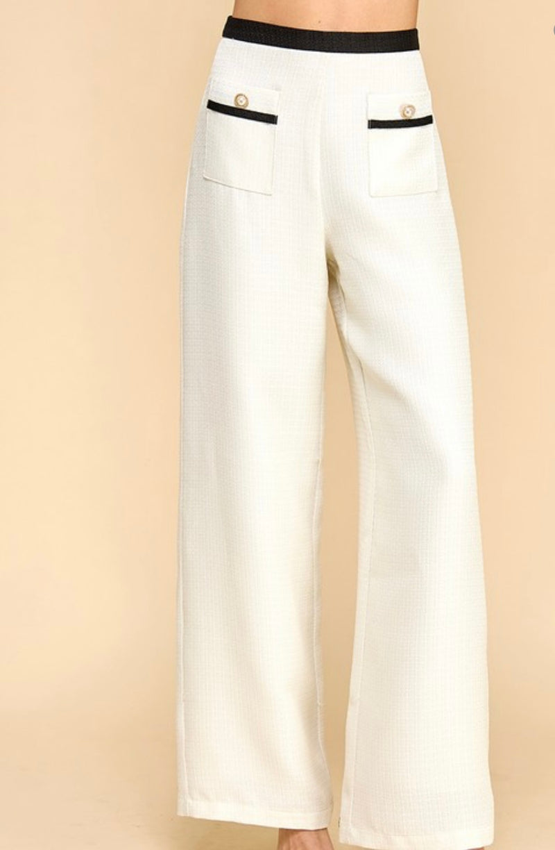 White Tweed Pants