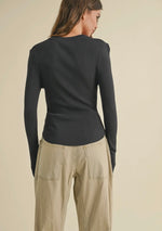 Ribbed Long Sleeve Top