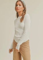 Ribbed Long Sleeve Top