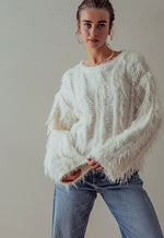Vertical Fringe Sweater