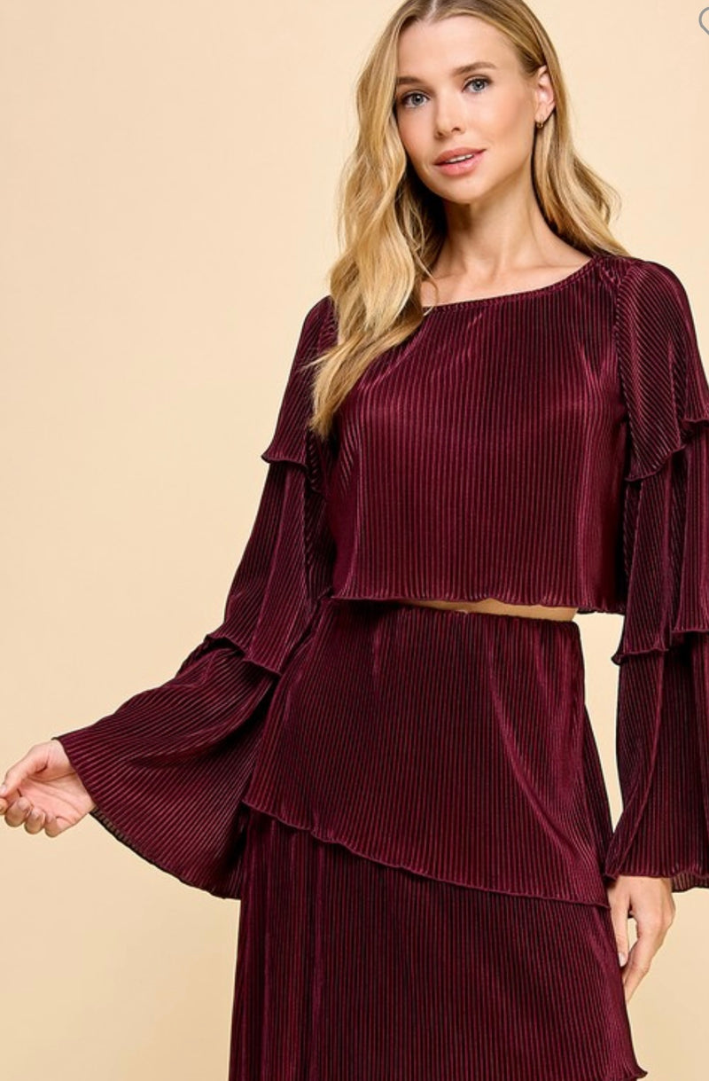 Nikki Pleated Top