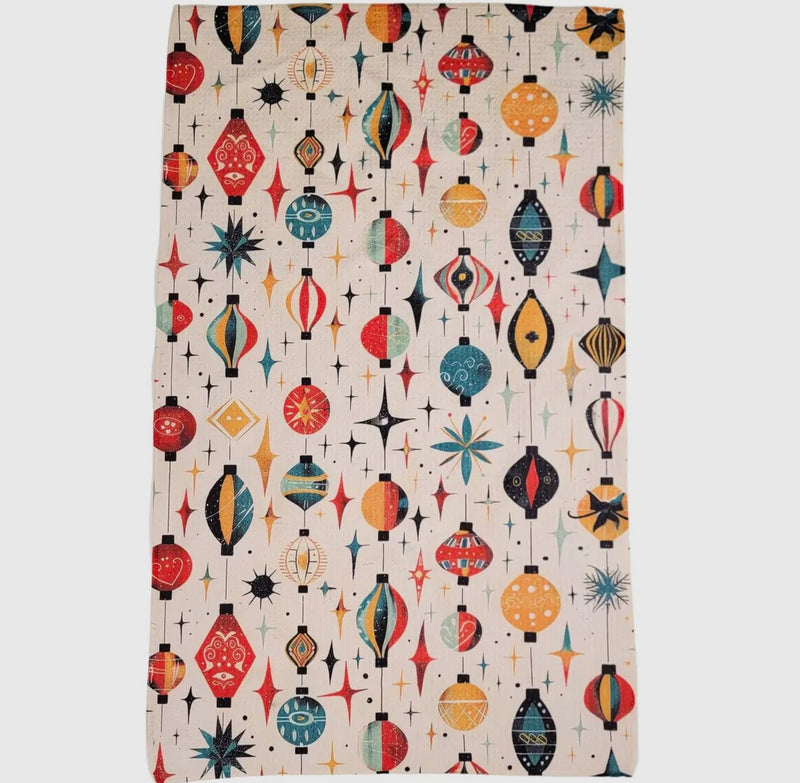 Christmas Decor Waffle Tea Towels