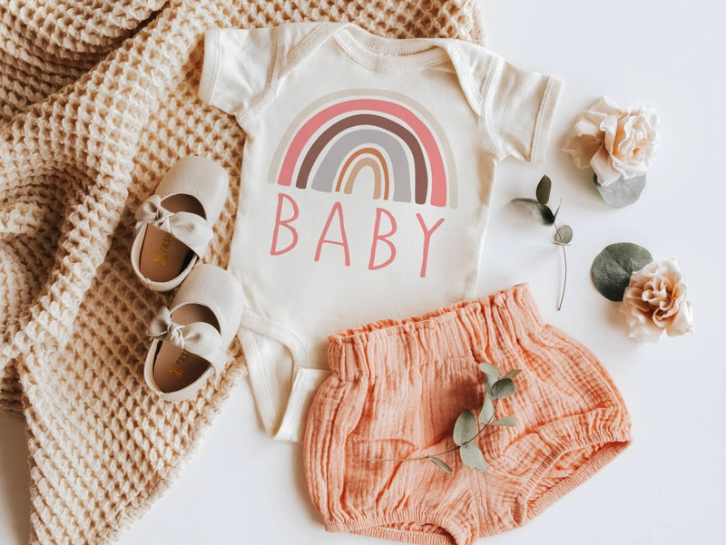Baby Rainbow Natural Color Baby Bodysuit