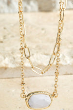 Semi-Precious Stone Layered Necklace