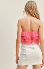 Tulle Tiered Tube Top