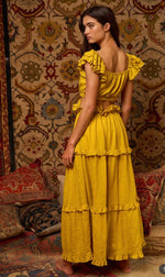 Cut Out Flutter Maxi Dress