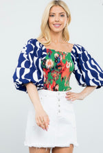 Coastal Smocked Ribbed Top
